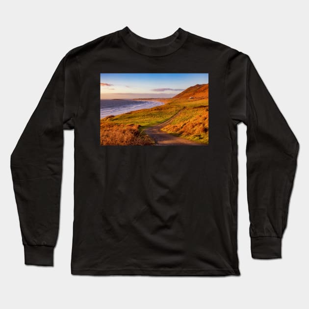 Rhossili Bay, Gower Long Sleeve T-Shirt by dasantillo